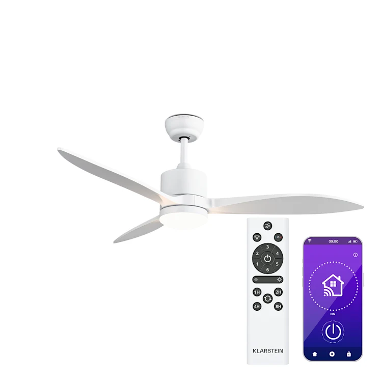 پنکه سقفی هوشمند کلارشتاین آلمان  klarstein SkyBreeze Smart - قطر 132 سانتی‌متر مناسب برای فضای داخلی و خارجی